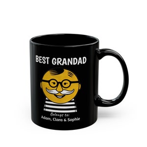 Taza personalizada para abuelo, regalo para el día del abuelo, regalo de cumpleaños para abuelo, taza personalizada para abuelo, 11 oz o 15 oz