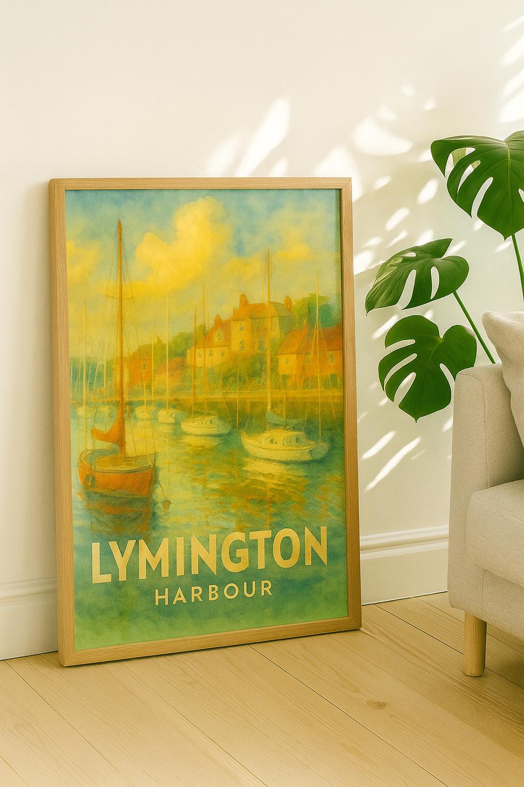 Lymington Harbour Watercolor Print: Coastal Hampshire Art