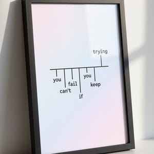 Motiverende tijdlijn | Als je blijft proberen (digitale print)