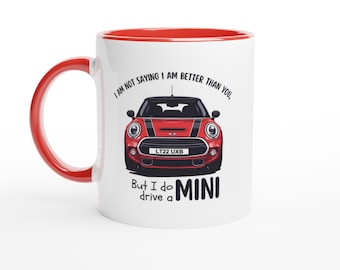 Cool Mini Cooper Mug - Funny Custom Car Gift - 11oz Ceramic Coffee Cup