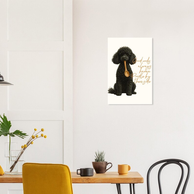 Poodle Kitchen Poster: Dog Lover Wall Art - Etsy UK