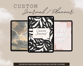Custom Made-to-Order Journal/Planner | Downloadable | Printable | Personalize Mood Trackers, Gratitude Journals, Medical Trackers and More