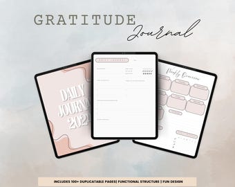 Instant Download Daily Mindfulness Journal and Gratitude Planner | 147 Pages | 2024 Calendar & Budget Tracker | Good Notes and Printable PDF