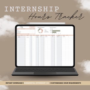 Comprehensive Clinical Summer Fall Internship Hours Tracker | Google Sheets Template for Internship, Practicum, and Licensure
