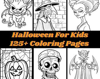 Disegni da colorare di Halloween: oltre 125 disegni realizzati a mano per bambini (PDF e PNG)