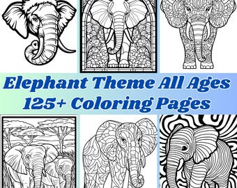 Disegni da colorare di elefanti: oltre 125 mosaici, vetrate e disegni tradizionali (download digitale)