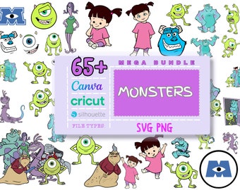 Paquete de Svg de Monstruo, Dibujos Animados, Cara, Png - Svg,