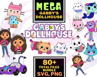 Files Gabbys Girl Svg, Gabbys Transparent Backgrounds, Gabbys Birthday Invitation, Gabbys House Png, Gabbys Svg,Gabbys Dollhouse Clipart