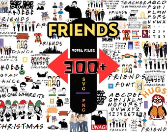 Friends Svg Bundle Friends Png, Clipart, Font Files, Svg bundle layered files, Digital Download, Svg for cricut, Instant Download