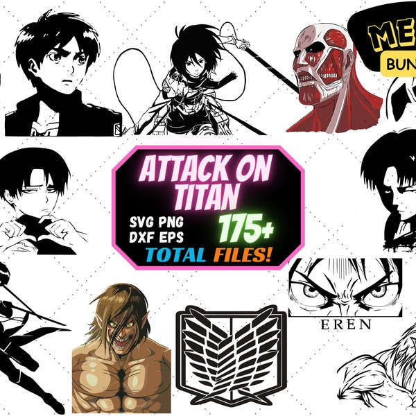 175+ Anime Bundle SVG Digitaler Download, Manga Download, Japanisch SVG, Cricut, Glowforge, Cartoon SVG, Silhouette