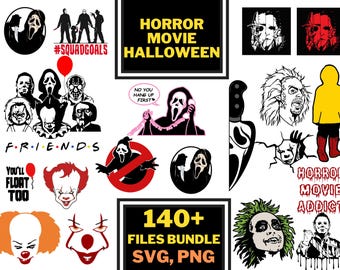 Horror Movie Svg Bundle, Horror Killers Svg, Scary Movie Characters Svg, Horror Characters Svg Bundle, Killers Movie Svg
