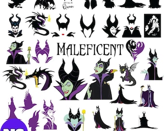 Maleficent Svg Bundle- PNG-SVG-DXF-Eps