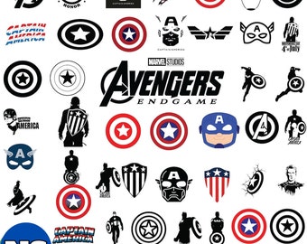 Captain America Svg bundle- PNG-SVG-DXF-Eps
