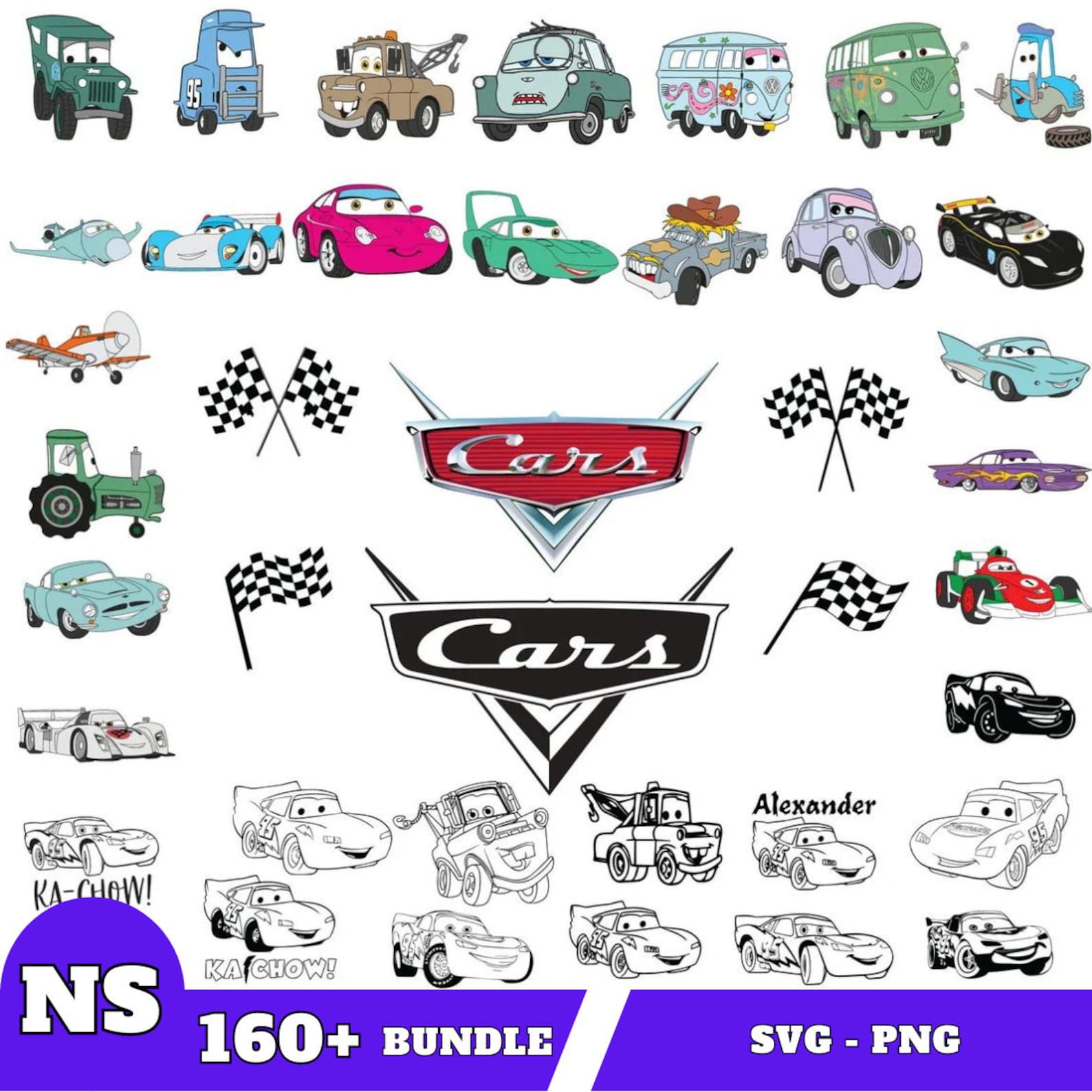 Cars Svg Bundle- PNG-SVG - Etsy