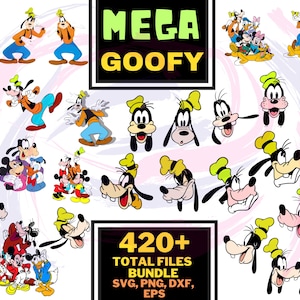 MEGA Goofy Svg, Goofy Svg, Mickey Mouse svg, Baby Goofy png, Goofy dxf, Goofy Birthday svg, Goofy Printable, Goofy cricut,Dxf, Eps, Png, Svg