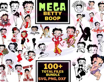 Betty boop svg, betty svg, betty boop cut file, betty boop cricut, betty boot easy cut, betty boop kiss, woman power, girl power, silhouette