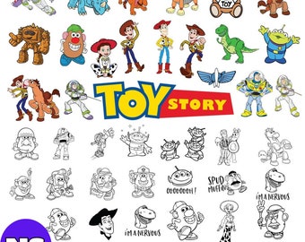 Toy Story SVG-Paket - PNG-SVG-DXF-Eps