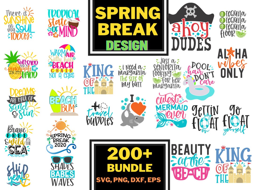 Spring Break SVG, Spring Break Shirt Png, Spring Break Cricut, Spring ...