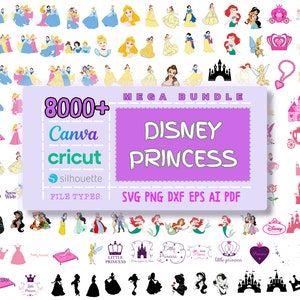 8000 Prinzessin MEGA Bundle SVG Bundle-PNG-SVG-Dxf-Eps-Ai-Pdf