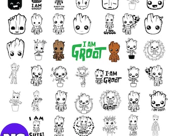 MEGA Groot svg bundle, baby groot svg for cricut, groot png, i am groot svg, groot sticker svg, groot clipart, guardians of the galaxy svg