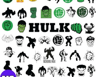 Hulk Svg Bundle- PNG-SVG-DXF-Eps