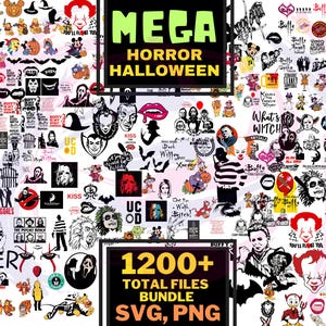 Mega Horror SVG Bundle, Helloween SVG Bundle, Horror Friends SVG, Halloween Horror , Halloween Clipart,Micheal Svg, Jason Svg, Digital