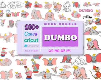 Dumbo Svg Mega bundle- PNG-SVG-DXF- Eps