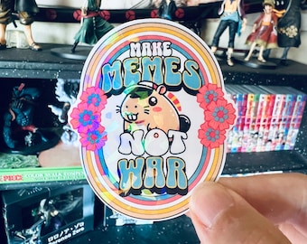 Retro Sticker Funny, Holographic Stickers, Retro Stickers, Kawaii Capybara Sticker, Meme Stickers, Waterbottle Stickers Funny