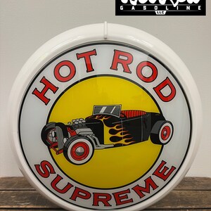 HOT ROD SUPREME Reproduction 13.5" Gas Pump Globe - (White Body)
