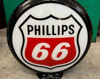 PHILLIPS 66 Red Logo Gas Pump Globe
