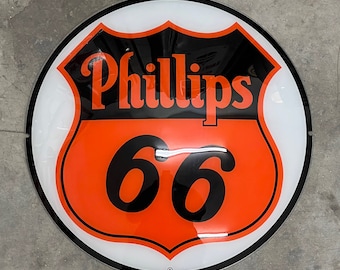 PHILLIPS 66 Reproduction 13.5" Gas Pump Globe Face / Lens