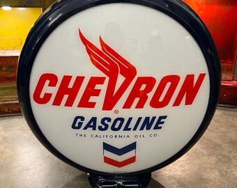 CHEVRON GASOLINE Gas Pump Globe