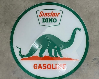 SINCLAIR Dinosaur Reproduction 13.5" Gas Pump Globe Face / Lens
