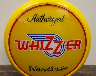 WHIZZER Reproduction 13.5" Gas Pump Globe - (Yellow Body)