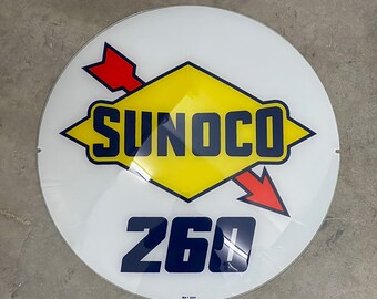 SUNOCO 260 Reproduction 13.5" Gas Pump Globe Face / Lens
