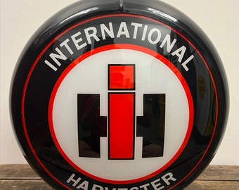 INTERNATIONAL HARVESTER Reproduction 13.5" Gas Pump Globe - (Black Body)