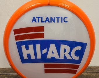 ATLANTIC HI-ARC Reproduction 13.5" Gas Pump Globe - (Orange Body)
