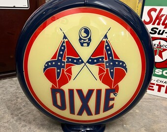 DIXIE GASOLINE Gas Pump Globe