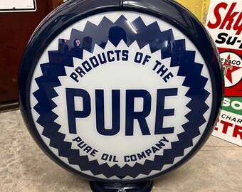 PURE GASOLINE Gas Pump Globe