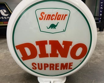 SINCLAIR DINO SUPREME Gas Pump Globe