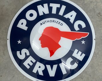 PONTIAC SERVICE Reproduction 13.5" Gas Pump Globe Face / Lens