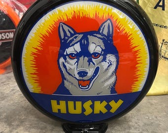 HUSKY GASOLINE Gas Pump Globe