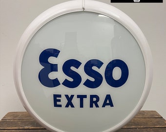 ESSO EXTRA Reproduction 13.5" Gas Pump Globe - (White Body)