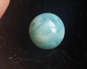 Akro Agate Teal Slag Vintage Marble