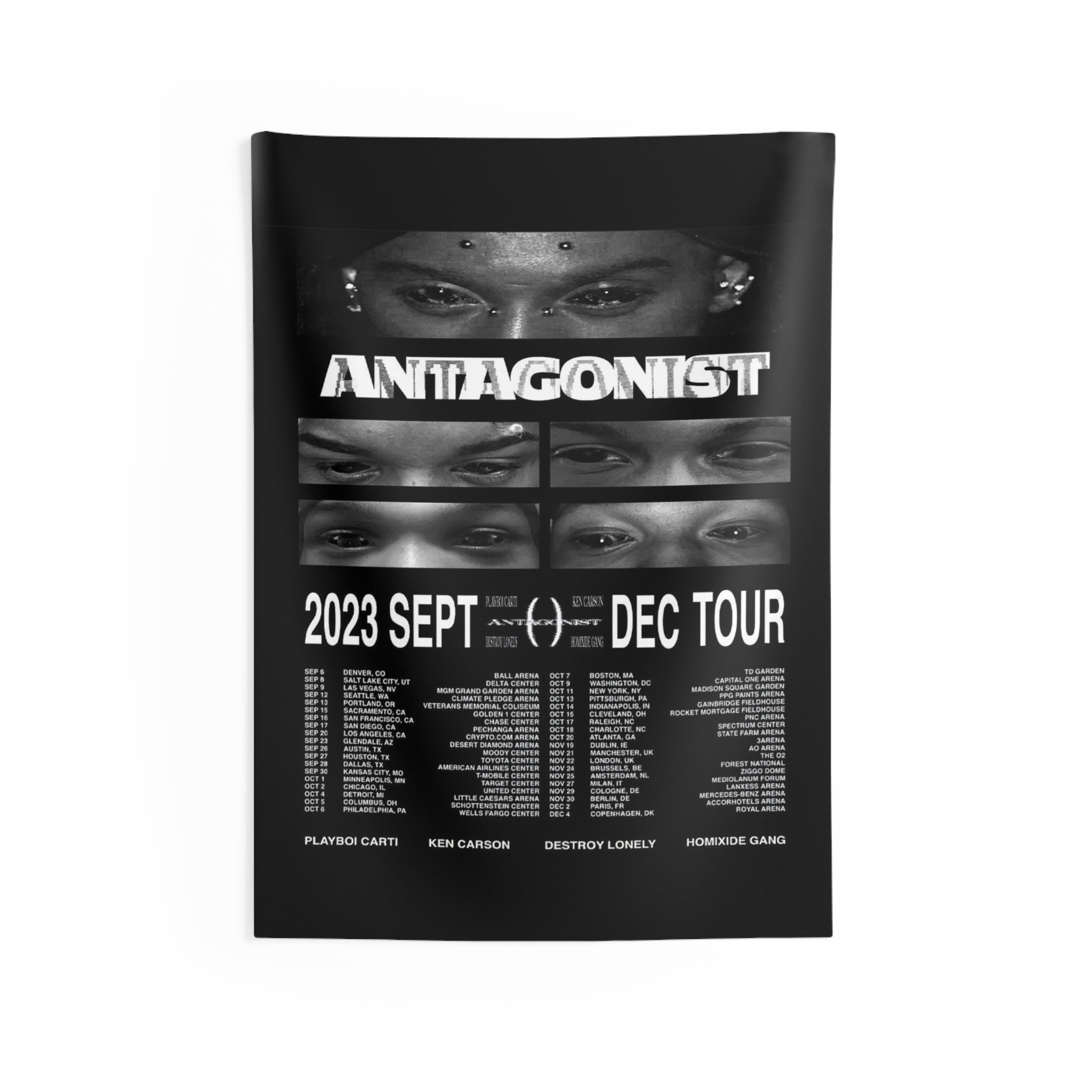 Playboi Carti 2023 Antagonist Tour Poster Live With Ken Etsy