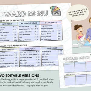 Printable Chore Chart With Play Money Fun and Simple System to ...