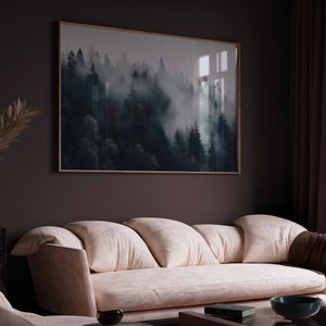 Nebliger Wald Poster | Neblig Natur Poster | Nordische Fotografie | Nebliger Wald Foto | Neblige Landschaft | Druckbare Wandkunst | Digitaler Download