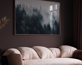 Misty Forest Photo Print | Nordic Landscape Wall Art (Digital Download)