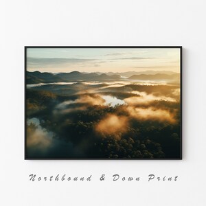 Beautiful Landscape Print | Misty Forest Photo | Foggy Landscape | Printable Wall Art | Digital Download | Canvas Wall Art