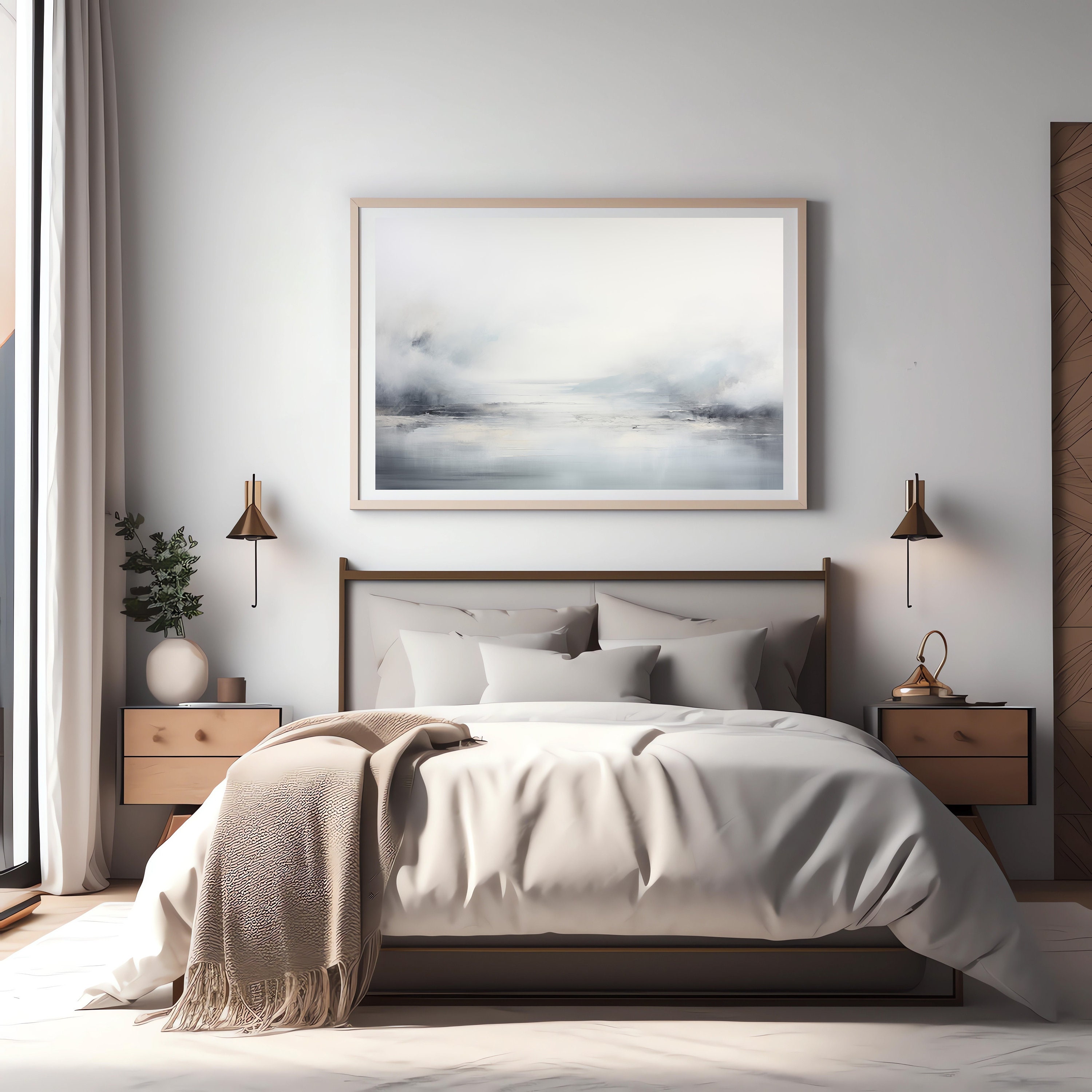 Minimalist Watercolor | Horizontal Wall Art | Printable Watercolour ...